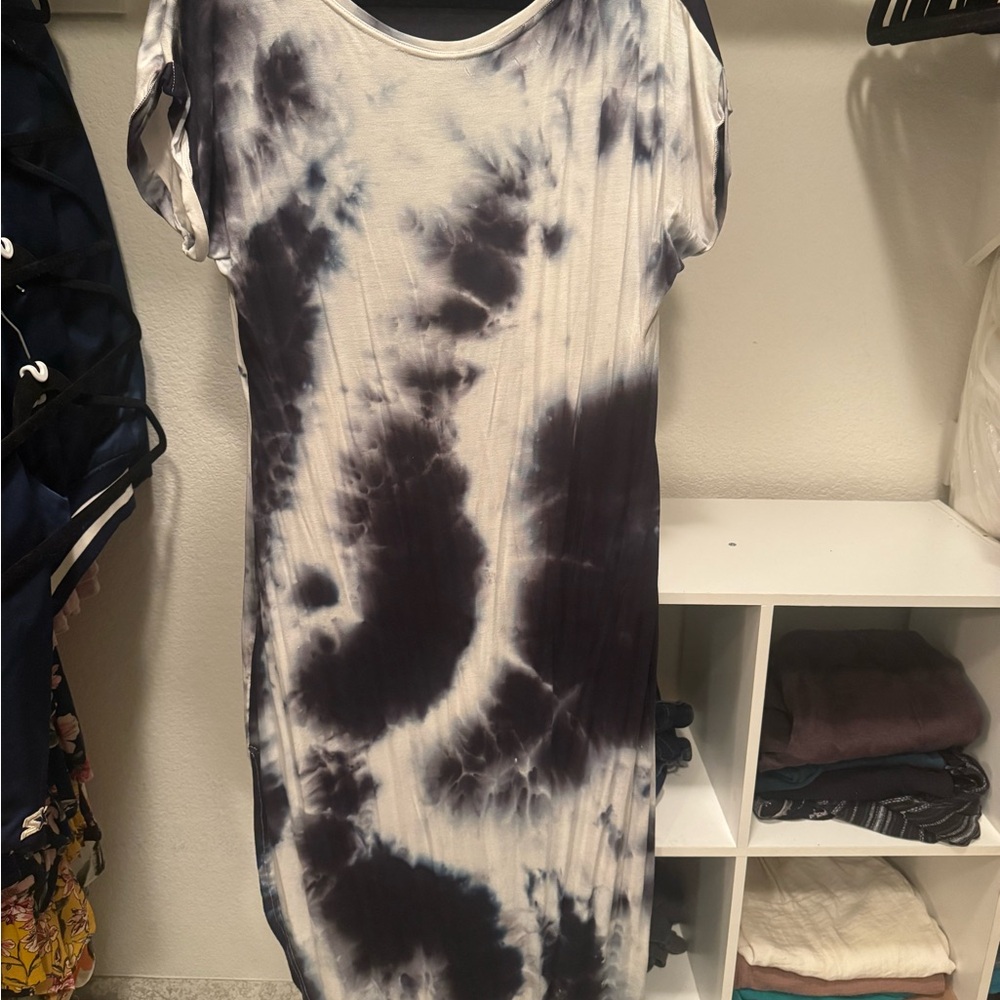 ODarling Monochrome Tie-Dye Maxi Dress
